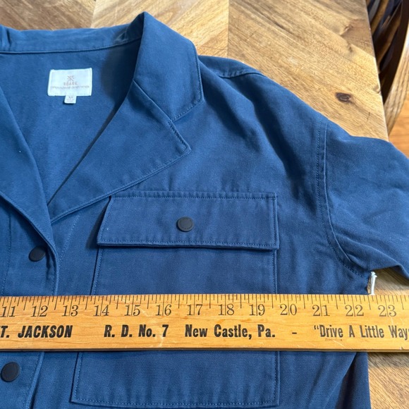 Roark Passport Jacket Mens Medium Deep Blue Organic Cotton Canvas WRJ004 NWT - Picture 10 of 13